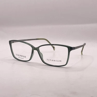 Stepper Womens Square Titanium Eyeglasses Green - Image 1 of 4