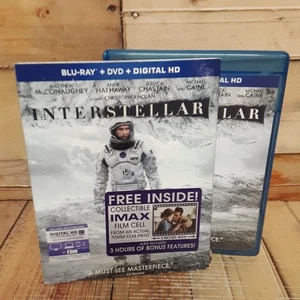 Interstellar Blu-ray/DVD/ Slipcover/ Film Cell Used McConaughey Nolan  - Picture 1 of 4