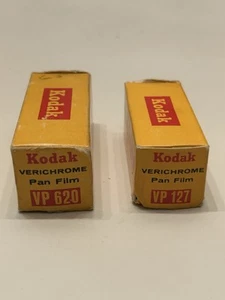 2 NOS 1967 Kodak Verichrome Pan Film - VP 127 & VP 620 - Unopened Packaging - Picture 1 of 6