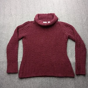 Liz Co Sweater Womens Medium Red Long Sleeve Knit Cozy Everyday Lounge Causal - Picture 1 of 10