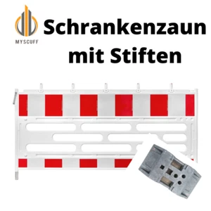10 X Schrankenzaun mit Stift 21 m | Schranke Kunststoff Absturzsicherung RA1 - Bild 1 von 1