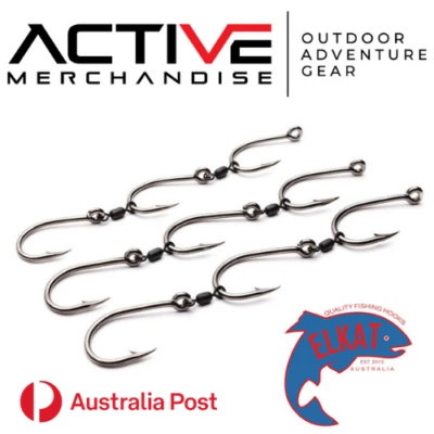 Elkat Gang Hooks - 3 sets per pack - Assembled in Australia - Various Sizes - image 1 of 4