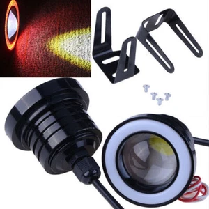 2x 3" Car Projector LED Fog Light Lamp Round Halo Angel Eye COB Ring Bulbs Red ， - Picture 1 of 9