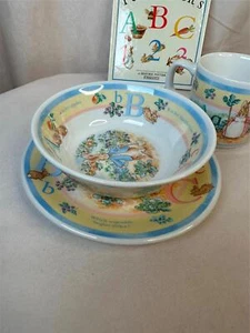 JUEGO INFANTIL WEDGWOOD PRIMER APRENDIZAJE CON PETER RABBIT ABC PLACA 7" INGLATERRA - Imagen 1 de 11