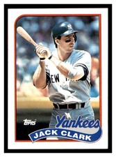 1989 Topps #410 JACK CLARK New York Yankees