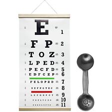 Snellen Eye Chart Pocket Eye Exam Kit with Pinhole Eye Occluder 20 Feet Optic...