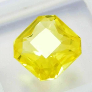 6 to 8 Ct Natural Ceylon Yellow Sapphire Square Princess Cut Certified Gemstone - Picture 1 of 4