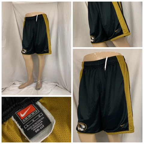 Missouri Tigers Basketball Shorts L Black 100% Poly Drawstring YGI P2-334 Cover