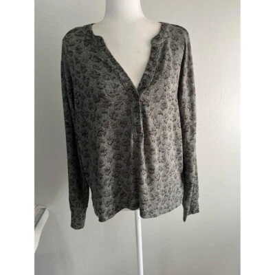 Lucky Brand зеленый гепард печать вязаный блузка размер средний новый с Ярлыками - Изображение 1 из 4