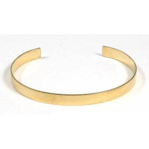 Messing Manschette Armband 0,25 Zoll breit Stempel Perlen Abdeckung Verschleiß 43374 flache Oberfläche - Bild 1 von 1