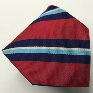 BROOKS BROTHERS Makers & Merchants 58L Mens Silk Red Striped Tie Made in USA - Picture 1 of 4