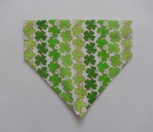 ST. PATRICK'S DAY SHAMROCKS IN COLUMNS DOG SCARF/BANDANA--S, M, L - Picture 1 of 3