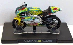 LEO MODELS VALENTINO ROSSI 1:18 MOTO DIE CAST APRILIA RSW 250 MUGELLO 1999 V2 - Foto 1 di 2