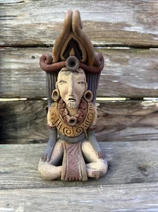 Terracotta Clay Pottery Mexican Folk Art Figurine Sculpture - Picture 1 of 12