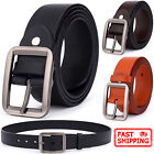 Men's Classic Metal Buckle Handcrafted Leather Casual Dress Jean Belt