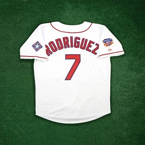 Ivan Rodriguez 1997 Texas Rangers Home White Jackie 50th Men Cooperstown Jersey - Picture 1 of 8