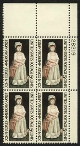 #1273 5c John Copley, Plate Block [28219 UR] Mint **ANY 5=FREE SHIPPING** - Picture 1 of 1
