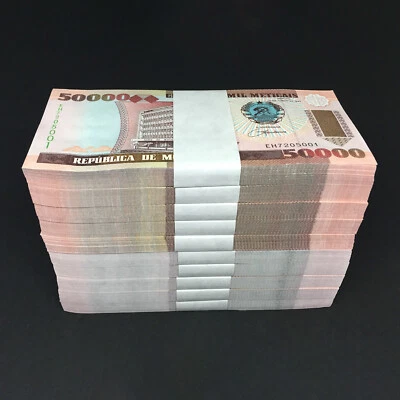 MOZAMBIQUE 50,000 50000 Meticais X 1000 PCS 1993 P-138 Brick UNC Uncirculated - Image 1 of 3