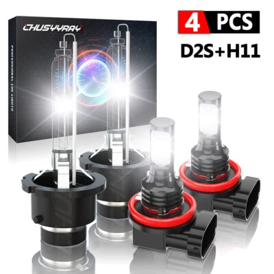 Комбинированные ксеноновые лампы для Infiniti FX35 2006-2010 2011 2012 + светодиодные противотуманные фары - Изображение 1 из 4