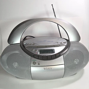 ONY CFD-S350 Portable CD Cassette Tape Player AM FM Radio Digital Boombox - Picture 1 of 18