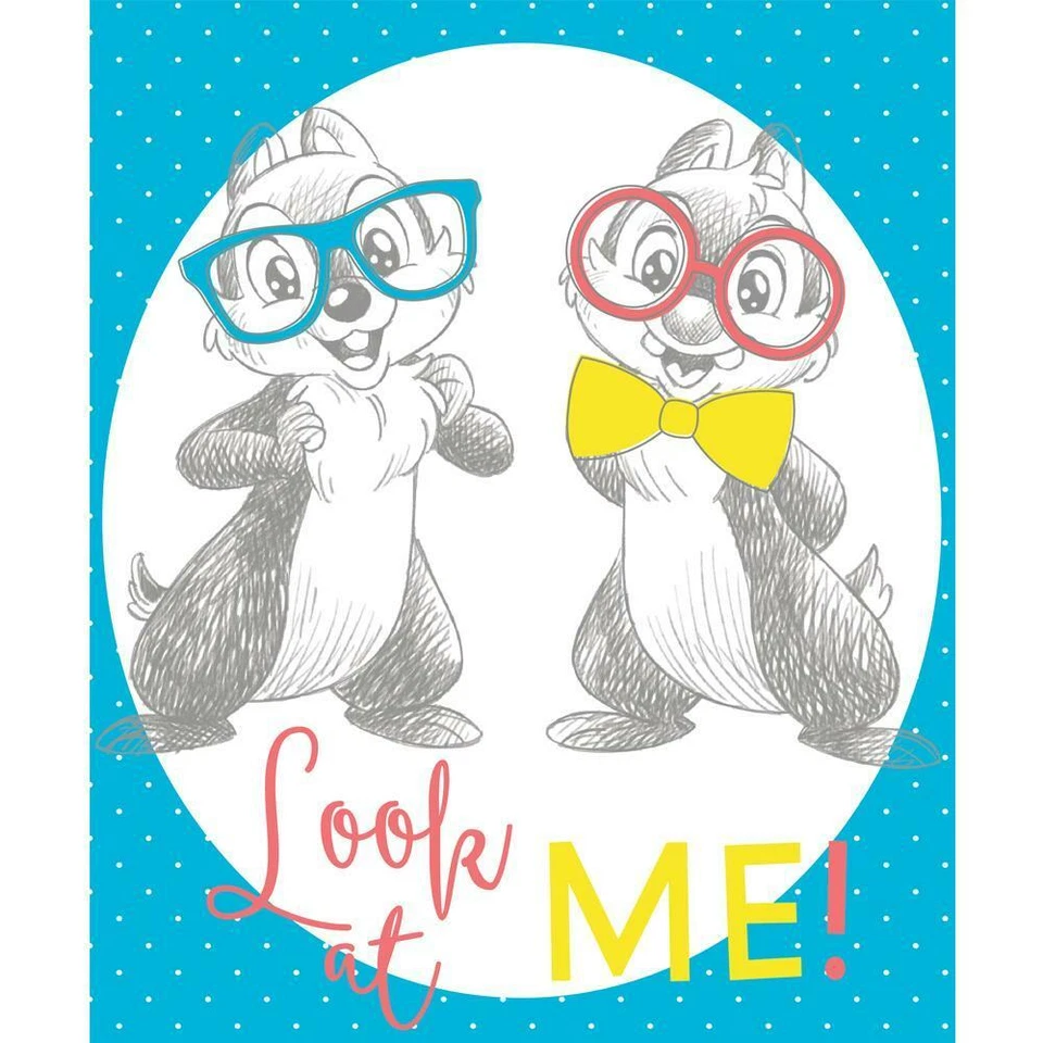 Disney Dress To Impress Chip n Dale Look at Me Panel 36" Cotton Fabric - Image 1 of 1