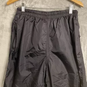 WOOLRICH Mens Nylon Windproof Track Pants Mens L Black Athletic Workout - Picture 1 of 13