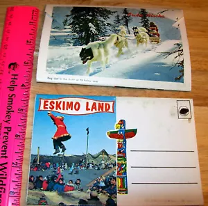 1960s Alaska Photo set of 13 Eskimo Land images UNIQUE - postcard booklet - Imagen 1 de 3