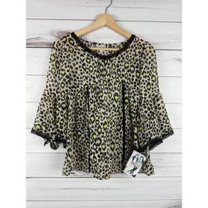 Disney D-Signed Cheetah Print Sheer Top Size Large NWT Disney Shake It Up - Picture 1 of 6