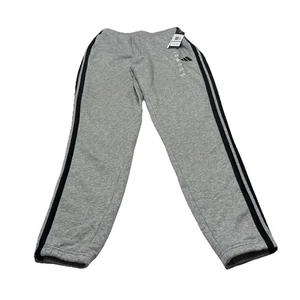Jungen Adidas 3 Streifen grau meliert Sport Trainingshose Gr. XL (18-20) Regular - Bild 1 von 10