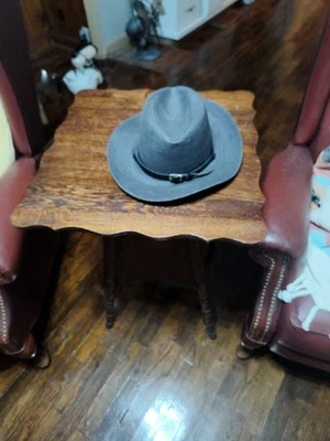 Sombrero de cáñamo negro vintage raro correa ajustable Foto 1 de 4