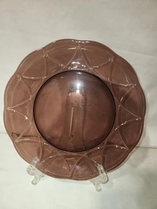 1 Hazel Atlas Newport Hairpin Amethyst Dinner Plate - Picture 1 of 4