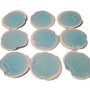 9 Breastfeeding Or Hot Flash Round Bra Ice Pack Inserts 4" Pre-owned - Picture 1 of 2
