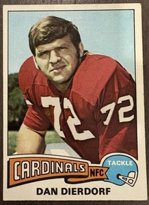1975 Topps Football Dan Dierdorf #35 St. Louis Cardinals HOF *ATGCARDS* - Picture 1 of 2