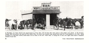 Pine Bluffs Wyoming Cowboy Horses Western Bar Saloon Scene Vtg Magazine Excerpt - Picture 1 of 1