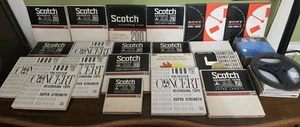 20 Reel To Reel Audio Tapes Lot 7 Inch 7” Tape Scotch 3M 1800 Feet mixed Lot - Foto 1 di 10