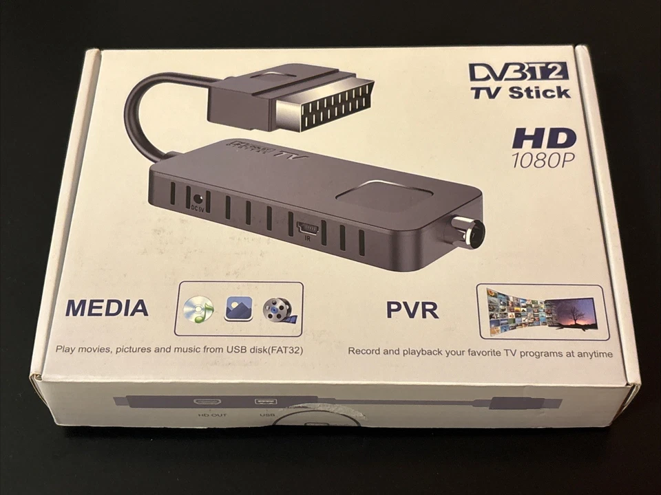 DECODER DVB-T2 TV SCART STICK HDMI 1080P RICEVITORE DIGITALE TERRESTRE DCOLOR - Immagine 1 di 1