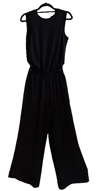 $345Theory Mono Mujer Cintura Elástica Pierna Ancha Sin Mangas y Espalda Abierta Tallas Foto 1 de 4