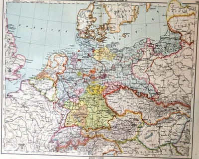 German Empire Deutsches Reich German Language Vintage 1931 Political Map - Image 1 of 4