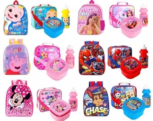 Kids Officially Licenced Character Back to School Bundle Set Backpack+Lunch Set - Picture 1 of 18