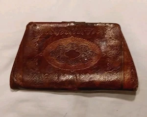 Vintage Italian Leather Handmade Women's Clutch. Circa 1800s - Picture 1 of 3