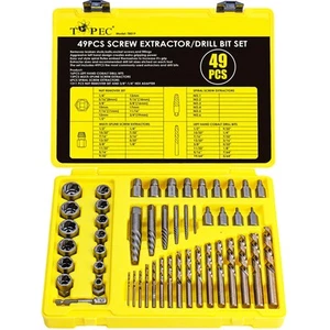 49pcs Screw Extractor/Drill Bit Set, Professional Remove Set for Removing Bro... - Picture 1 of 7