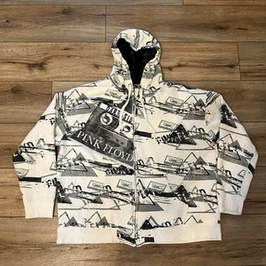 Y2K AOP 2008 Pink Floyd Ant Hill Rockware Dark Side Of The Moon Zip Up Hoodie L - Picture 1 of 9