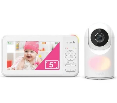 VTECH VM5467 5" Pan & Tilt Video Baby Monitor - 33hrs Video Streaming -White NEW - Image 1 of 4