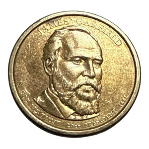 Moneda de oro James Garfield de $1 dólar de Estados Unidos 1881 - 2011 P - 20º presidente - Imagen 1 de 2