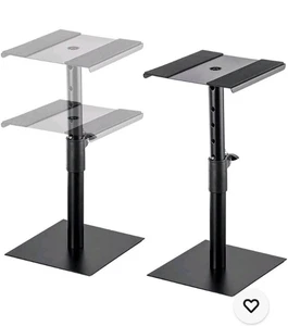 STAGE RIGHT Monoprice Studio Monitor Stands (600023) Black 1 Pair - New Open - Picture 1 of 16