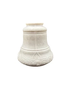 Art Nouveau Frosted Milk Glass Bellflower with Embossed Tulips Globe 2" Fitter - Picture 1 of 9