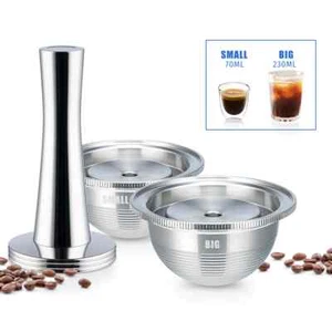 Cápsulas de café recargables de acero inoxidable compatibles con Nespresso Vertuo reutilizables - Imagen 1 de 13