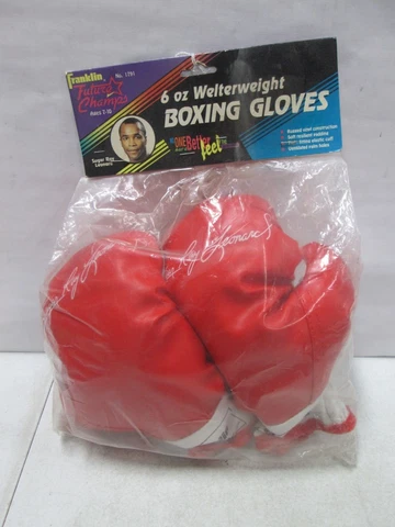 Franklin Future Champs Sugar Ray Leonard 6oz Welterweight Boxing Gloves Lot 1 Cover