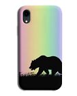 Bear Silhouette Phone Case Cover Bears Rainbow Colourful I075