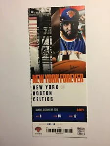 NEW YORK KNICKS VS BOSTON CELTICS 1 DICEMBRE 2019 BIGLIETTO STUB - Foto 1 di 1
